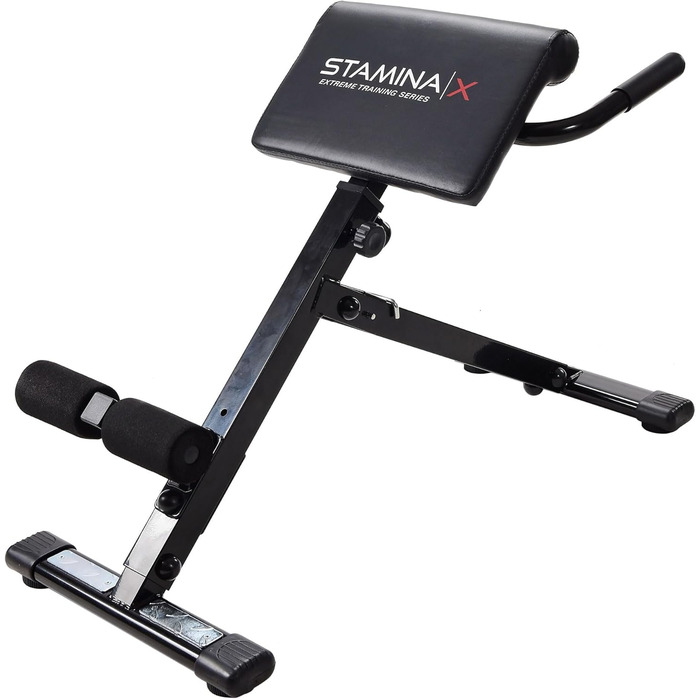 Скам'я для гіперекстензії Stamina X, регульована, для пресу, спини та корпусу, фітнес, тренування вдома