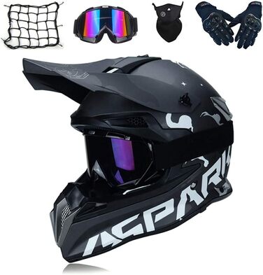 Мотокросовий шолом MRDEAR з окулярами, рукавичками та маскою, повнолицевий MTB/BMX шолом для мотоциклів, квадроциклів, ендуро, даунхілу, дихаючий