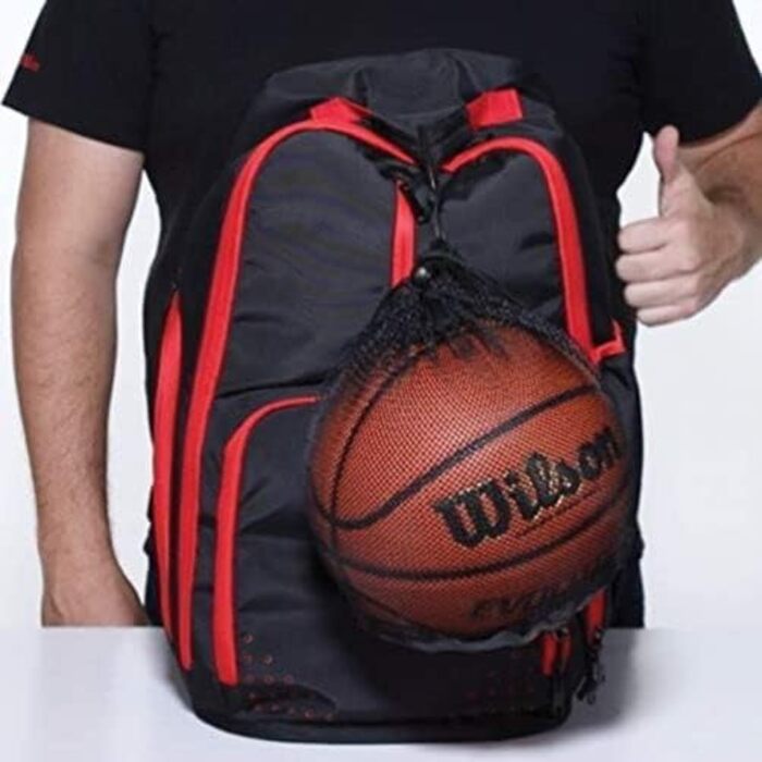 Міні-гумовий баскетбольний м'яч Wilson Unisex-Adult FIBA 3X3 (матчевий м'яч, комплект із сіткою для м'ячів)