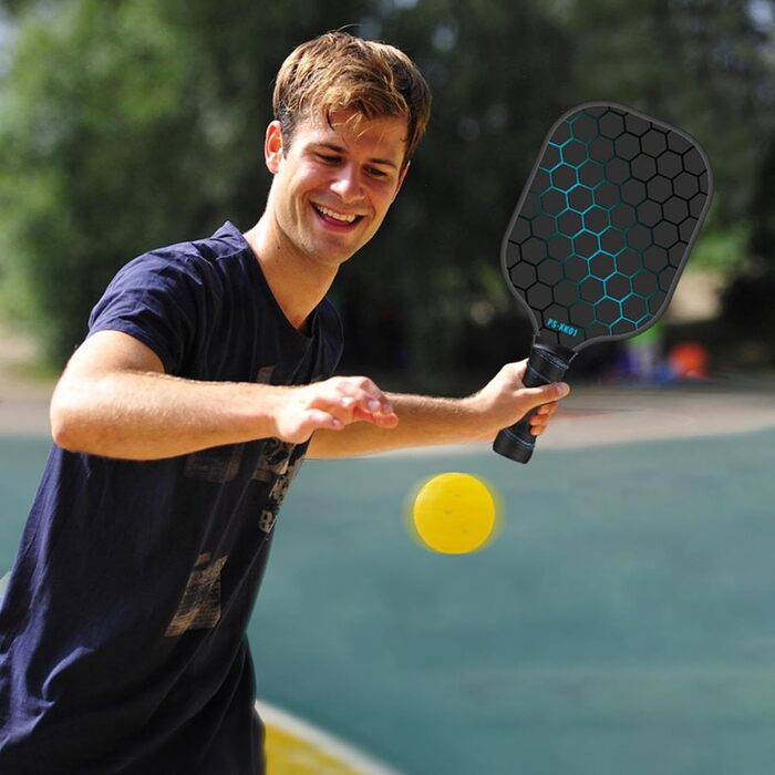 Набір Pro Pickleball ракетка скловолокно 4 м'ячі для дітей і дорослих (синій)