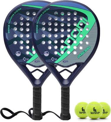 Ракетка Padel вуглецева, піна Eva Memory Flex, легка (8300 зелена, 2 шт.)