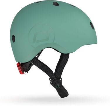 Дитячий шолом Scoot and Ride з регульованими ремінцями, матовим покриттям, розміри S/M, LED-ліхтарем і м’якою флісовою підкладкою для безпеки