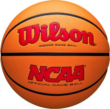 Офіційні баскетбольні м'ячі WILSON NCAA Evo NXT у приміщенні, розміри 6 і 7 розмір 7 - 29.5 (червоний/помаранчевий, розмір 6 - 28.5')