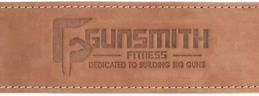 Пояс для важкої атлетики Gunsmith Fitness - Shibusa з натуральної шкіри Пояс для підтримки спини ручної роботи для жінок та чоловіків - Lifing Belt Gym Belt для бодібілдингу, присідань та пауерліфтингу (важіль пауерліфтингу (ширина 10 см, товщина 10 мм), 