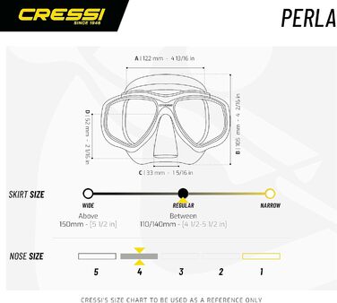 Унісекс маска для підводного плавання для дорослих або набір трубок Perla Mask Snorkel Mexico, один розмір набір трубок чорний/чорний