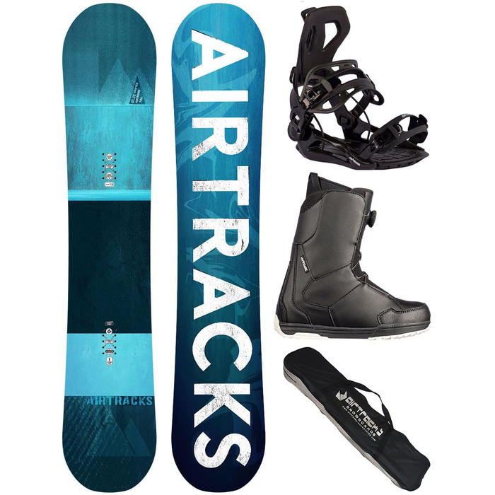 Комплект сноубордів AIRTRACKS Blue Drifter Wide Hybrid Rocker кріплення