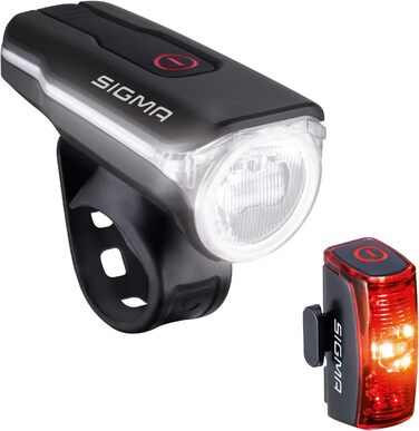 Комплект велосипедних LED ліхтарів SIGMA AURA 60 та INFINITY, акумуляторні, переднє і заднє світло, водозахищені, StVZO сертифіковані