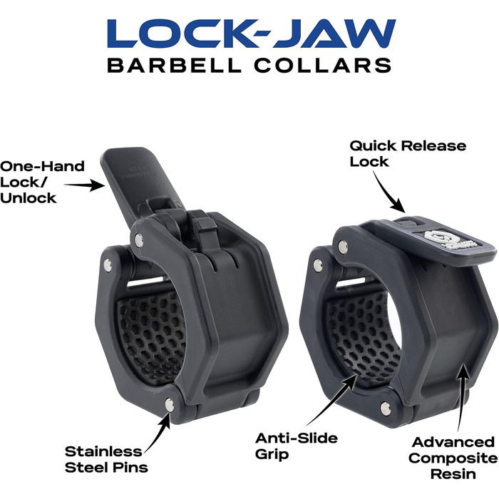 Комір для штанги Lock-Jaw Sport - швидкознімний затискач (рожевий)