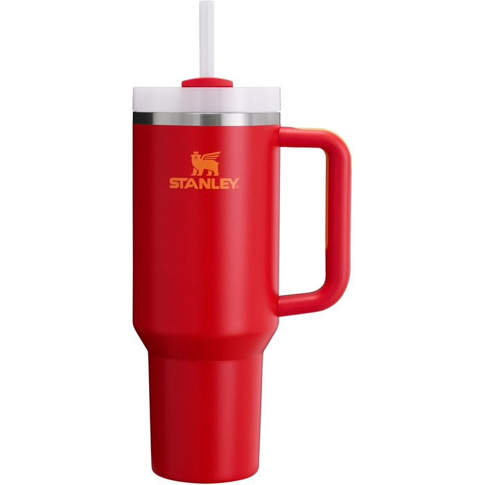 Термочашка STANLEY Quencher H2.0 з нержавіючої сталі, вакуумна, з кришкою та соломинкою, 1,2 л, для води, чаю, кави, смузі, колір Chili