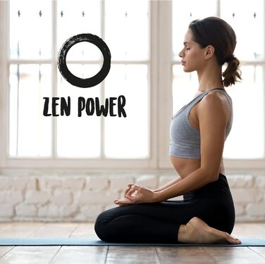 Лавка для йоги Zen Power, складна дерев'яна лава для йоги, ергономічна лавка для медитації, молитовний стілець для духовних моментів у повсякденному житті, зручна та м'яка м'яка підкладка, аксесуари для йоги чорний