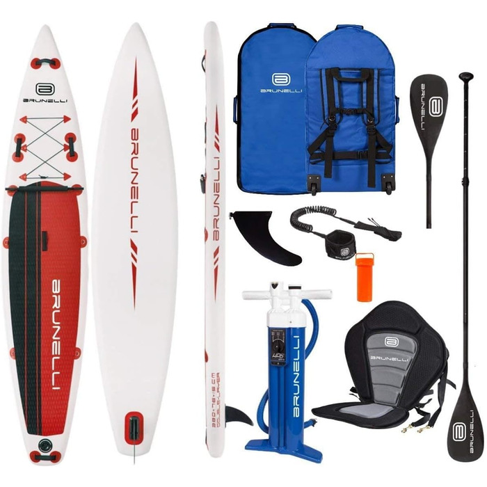 Надувна SUP-дошка Brunelli 12.6 Premium Touring, двошарова, 381 см