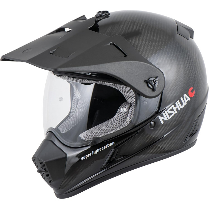 Мотошолом Enduro Carbon Evo XL, сертифікований ECE, карбон, чорний, легкий, з посиленою ударостійкістю, вентиляцією та комфортною підкладкою