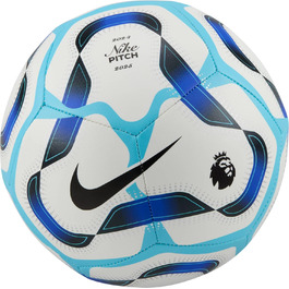 Футбольний м'яч Nike Premier League Pitch Fa24, розмір 4, білий/синій/блакитний/чорний
