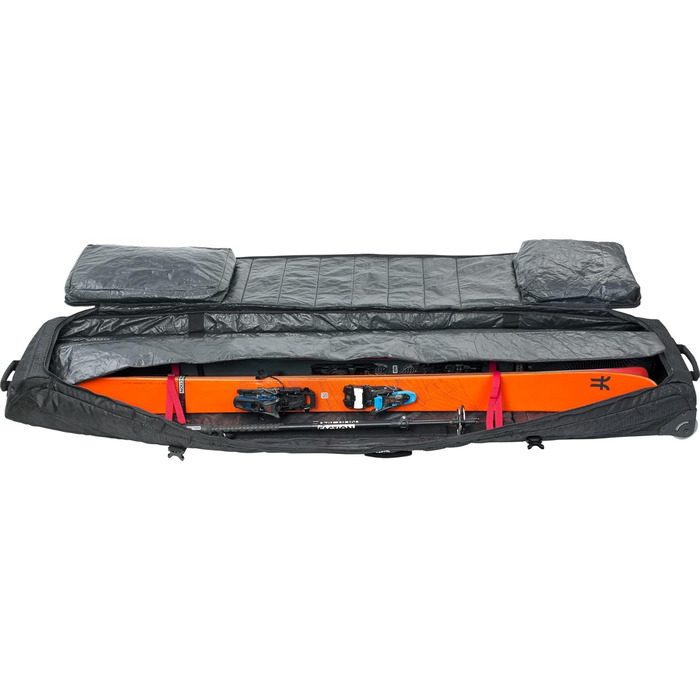 Сумка EVOC Snow Gear Roer Ski & Snowboard Bag (постована, складана, на 3-4 пари лиж або 2 сноуборди, змінні скейт-труби, з відділенням для лози) (XL, чорна)