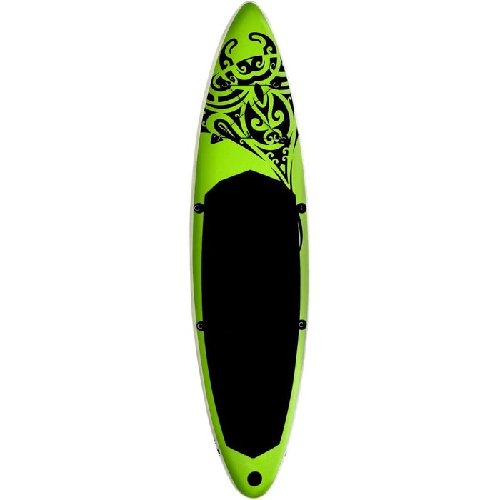Надувна SUP дошка vidaXL 366x76x15 см, комплект, зелена