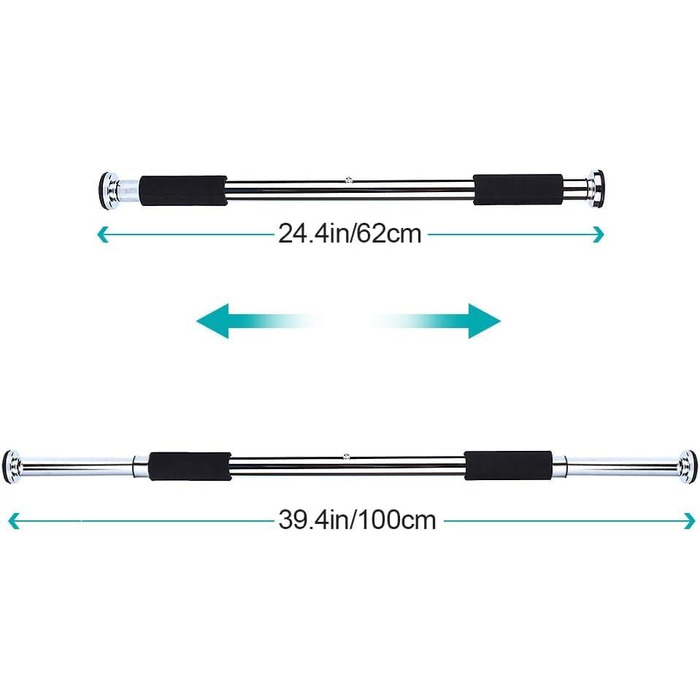 Штанга для вправ, турнік, 62-100см, регульовані внутрішні двері, турнік, підтягування, турнік, як тренажер для дому