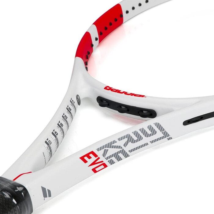 Ракетка Babolat Strike Evo Unstrung, біло-червона-чорна (Blanco)