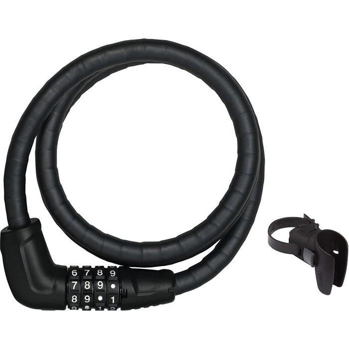 Велосипедний тросовий замок ABUS Steel-O-Flex Tresorflex 6615C із кодовим механізмом, сталевий ланцюг у броньованій оплітці, рівень безпеки 5, з кріпленням SCMU