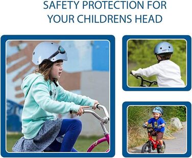 Дитячий велосипедний шолом Kiddimoto Goggle Pilot M, 53-58 см, синій, для дітей 5-12 років