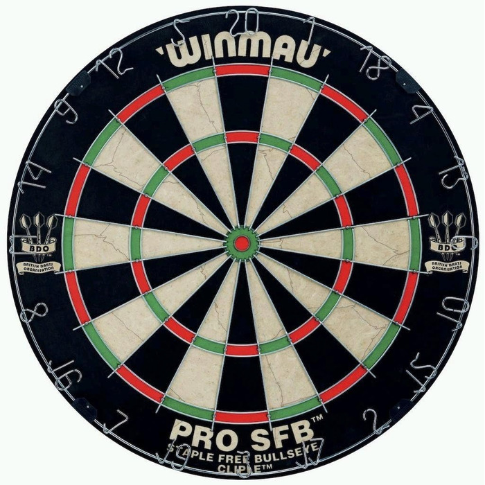 Дошка для дартсу WINMAU Pro SFB, щетина, один розмір, різнокольорова