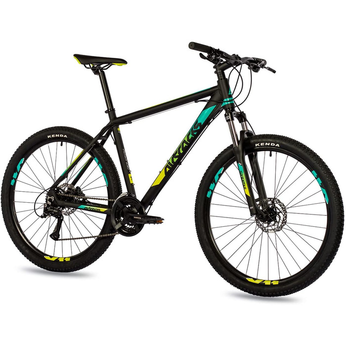 Чоловічий гірський велосипед Airtracks 27,5 дюймів Hardtail MTB Bike MB.2725 Shimano Acera 21 швидкісний перемикач - висота рами 46 см і 51 см - модельний рік 2024 51 см (висота 180-190 см)