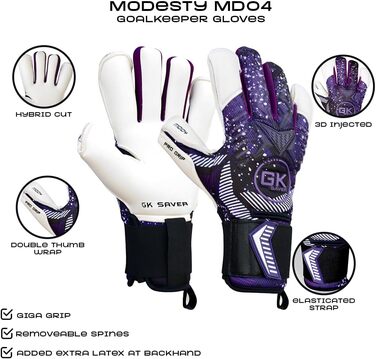 Рукавички GK Saver Modesty P04 HYBRID PRO, розмір 6-11, зі збереженням пальця