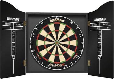 Дошка для дартсу WINMAU Blade 6 з шафою, 2 наборами дартсу та аксесуарами