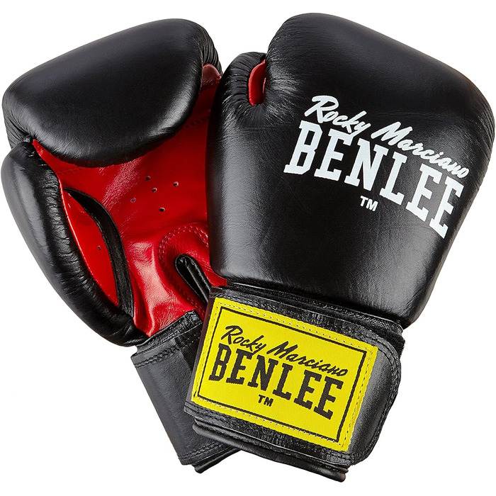 Боксерські рукавички BENLEE Fighter Black 14 унцій бинти Rocky Marciano