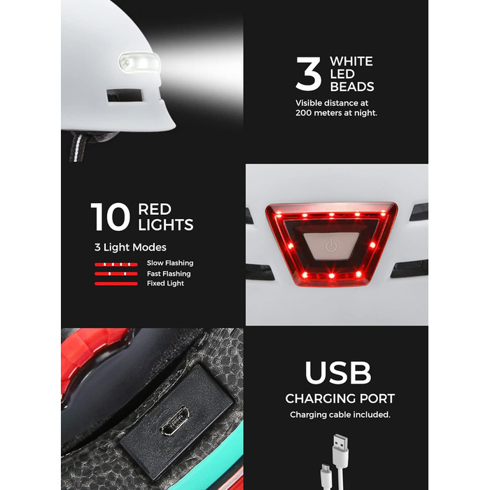Універсальний спортивний шолом для дорослих Fahhradhelm/E-Scooter – ABS+EPS, 11 вентиляцій, знімна підкладка, регулювання, для велосипеда, електросамоката, скейтборду