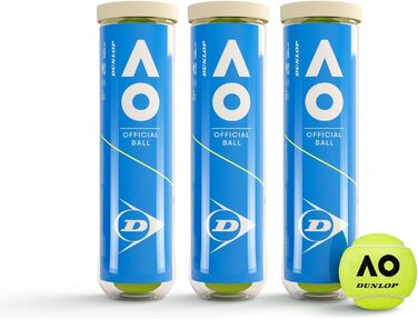 Тенісний м'яч Dunlop Australian Open для ґрунту, хардкорту та трави