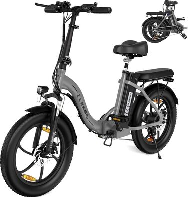 Велосипед ELEKGO E-Bike, 20' товста шина, 250 Вт, 36 В, 7 швидкостей