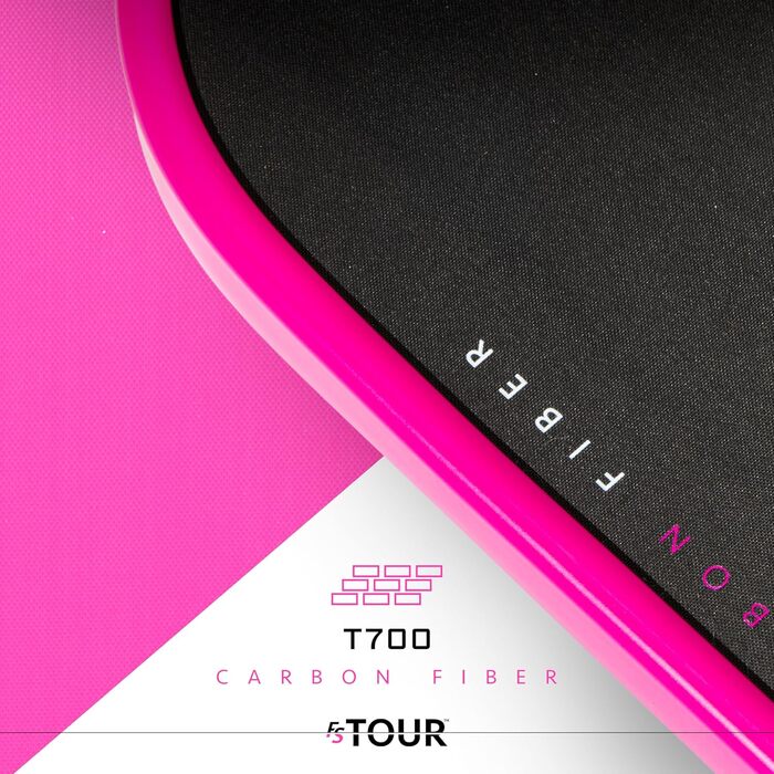 Професійна ракетка для піклболу Franklin Sports FS Tour Series з сирого вуглецевого волокна T700, цілісна конструкція з епоксидною смолою, затверджено USA Pickleball, моделі Dynasty і Tempo, 14/16 мм, сірий, синій, рожевий