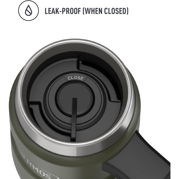 Термокружка Thermos Stainless King 473 мл, армійсько-зелена, нержавіюча сталь
