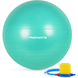 М'яч MSPORTS Anti Burst з насосом, 55-105 см, з плакатом