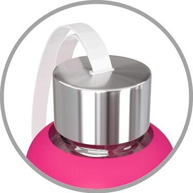 Скляна пляшка для води Be-Active 1000 мл з боросилікатного скла, BPA Free, з силіконовим чохлом, гаряче рожевий колір