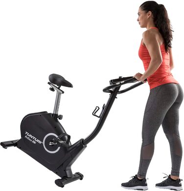 Велотренажер Tunturi FitCycle 50i/70i з LCD монітором Ергометр з додатком (Tunturi Routes & Zwift) Велосипед для домашнього тренажера на 32 кроки, датчик серцевого ритму, вантажопідйомність 150 кг (Tunturi Fitcycle 50i)