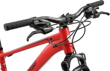 Алюмінієвий гірський велосипед BIKESTAR Hardtail Shimano 21 швидкісна передача, дискове гальмо 26 дюймові шини 13-дюймова 16-дюймова рама Alu MTB СПРОБУЙТЕ БЕЗ РИЗИКУ 16-дюймовий кадр (13-дюймовий кадр, червоний)