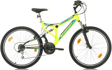 Велосипед MTB Mountain Bike Повністю підвісний 26-дюймовий Bikesport Parallax Shimano 18 Speed Neon Green