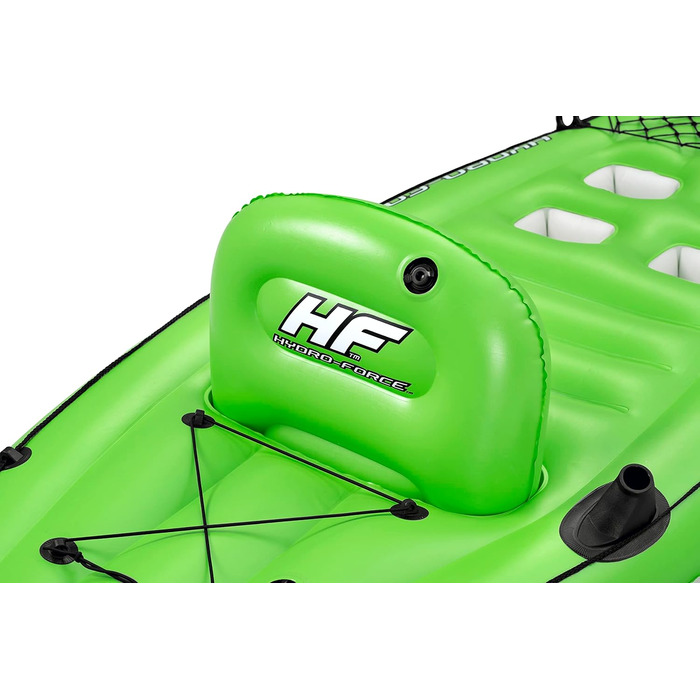 Надувний каяк Bestway Hydro-Force Koracle для риболовлі, комплект: ручний насос, весло, сумка, 1-місний човен, різні стилі