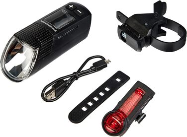 Світлодіодний акумуляторний набір світла Trelock 660 I-go Vision Lite/LS 740 Vector для велосипеда, чорний, універсальний розмір