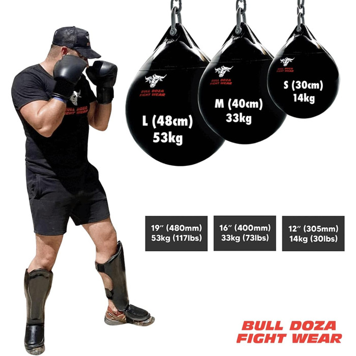 Боксерська груша Bull Doza Fight Wear - міцна, водонепроникна, 3 розміри