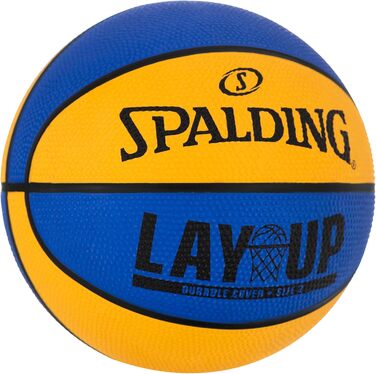 Відкритий баскетбольний м'яч Spalding Lay-Up Mini 55,9 см (версія 2022, міні-розмір 22', синій / помаранчевий)