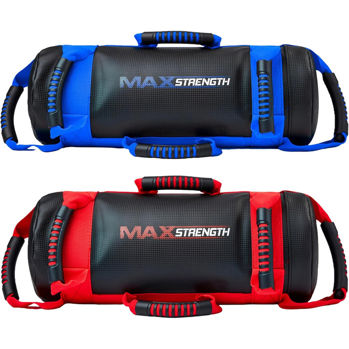 Груша MaxStrength з наповнювачем, 5-25 кг, кроссфіт, ММА, чорний/синій