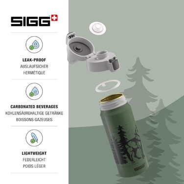 Пляшка для води SIGG Alu 0,6 л - газована, без бісфенолу А, герметична