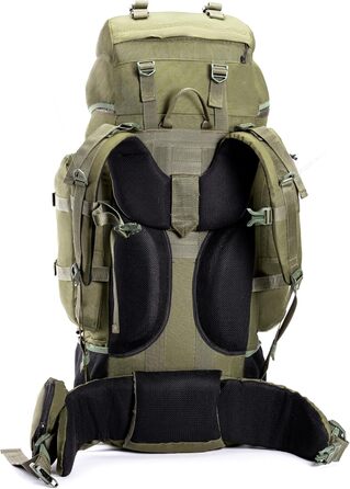 Рюкзак Tripole Colonel 95 л з внутрішнім каркасом, знімний міський рюкзак, дощовик, оливковий колір