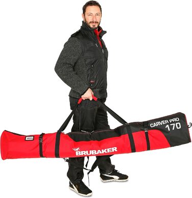 Сумка Carver PRO Brubaker Skibag, 5 кольорів, 170/190 см, чорна/червона