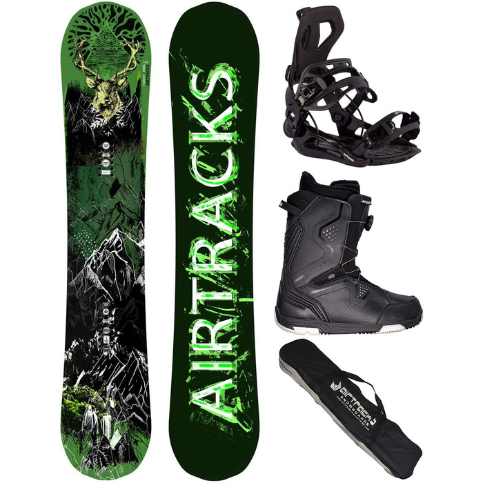 Комплект сноуборду Airtracks Forest King Carbon Wide Hybrid Rocker