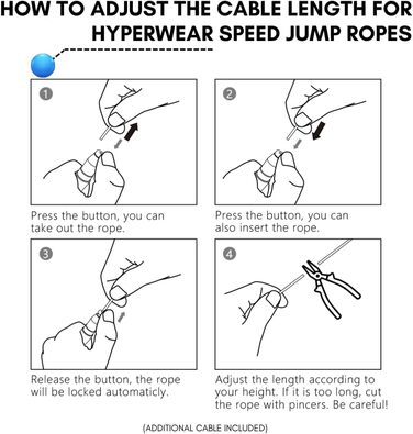 Регульоване скакалка Hyperwear з патентованою самозакривною головкою, алюмінієвою дужкою та рифленими силіконовими ручками (рожева), додатковий сталевий трос для кросфіту, боксу та фітнесу