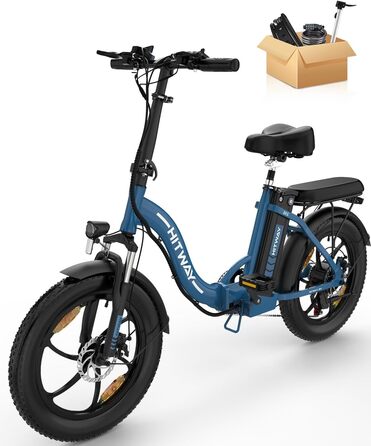 Велосипед складаний HITWAY E-Bike20, акум. 12 Ач, запас 35-90 км, 7 передач