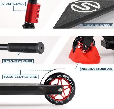 Самокат трюковий ABEC11 100кг Міцна конструкція Алудек"